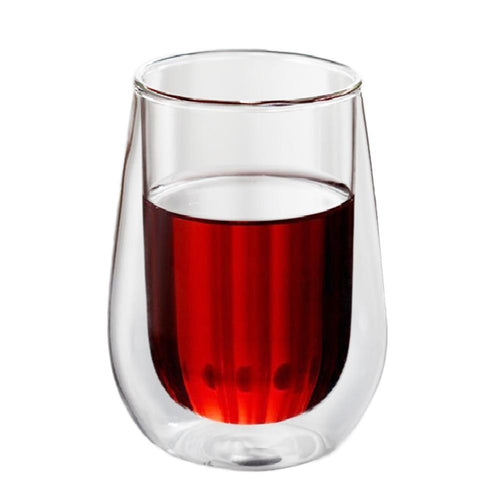 250/450ml Heat Resistant Double Wall Tea Glass Cup